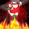 Sarada Uchiha From Naruto Japanese Anime paint by numbers