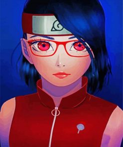 Sarada Uchiha Naruto paint by numbers