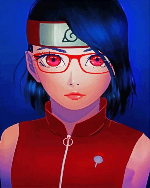 Sarada Uchiha Naruto paint by numbers