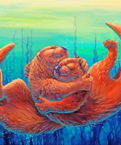 Sea Otters paint by numbers