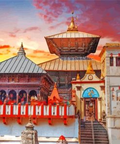 Shree Pashupatinath Temple Nepal paint by numbers