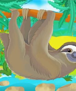 Sloth Animal paint by numbers