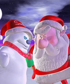 Snowman And Santa paint by numbers