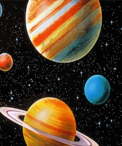 Solar System Planets Paint by numbers