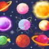 Space Planets paint by numbers