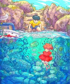 Studio Ghibli Ponyo Arts paint by numbers