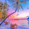 Sunset Beach Maldives paint by numbers