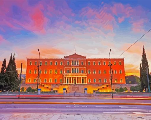 Aesthetic Syntagma Square Greecepaint by numbers