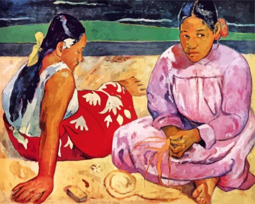 Tahitian Women On The Beach By Gauguin paint by numbers