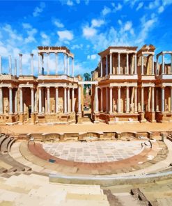 Teatro Romano De Malaga Spain paint by numbers