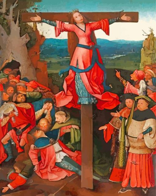 The Crucifixion Of St Julia Hieronymous paint by numbers