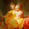 The Two Sisters By Fragonard paint by numbers