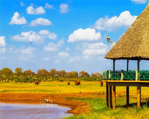 Tsavo East National Park Kenya Africa paint by numbers