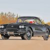 Vintage Black Corvette paint by numbers