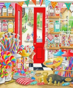 Vintage Candy Store paint by numbers