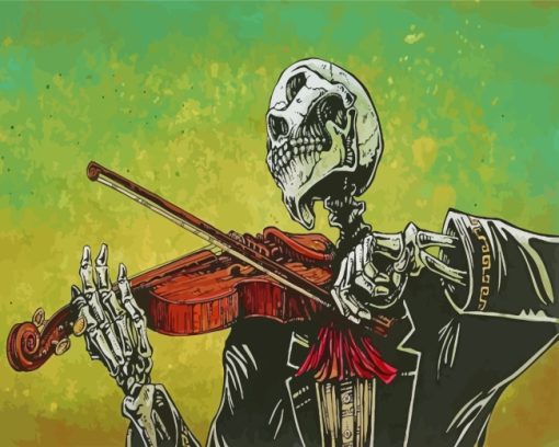 Violinist Skeleton paint by numbers