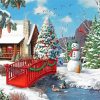 Winter Christmas Home paint by numbers