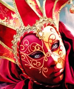 Women In Venetian Mask paint by number