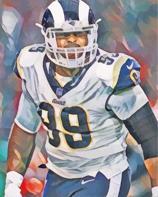 Aaron Donald Nfl Football paint by numbers