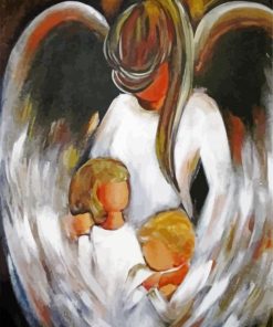 Abstract Guardian Angel paint by numbers