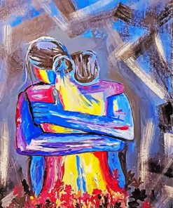 Abstract Hug paint by numbers