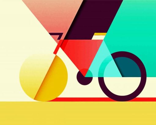 Abstract Aesthetic Bicycle paint by number