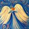 Abstract Flying Guardian Angel paint by numbers