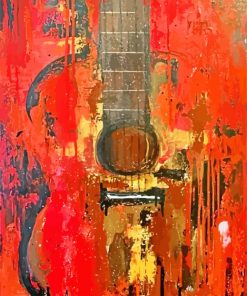 Abstract Guitar paint by numbers