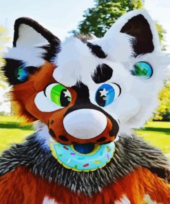 Adorable Fursuit paint by number