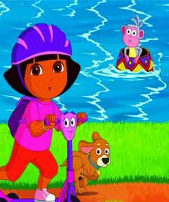 Aesthetic Dora paint by number