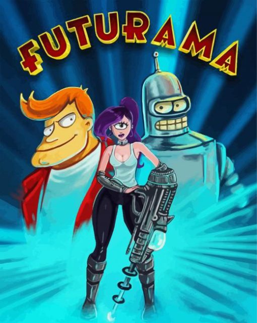 Aesthetic Futurama paint by numbers