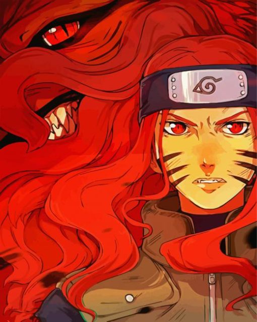 Aesthetic Kushina Uzumaki Naruto Anime paint by numbers