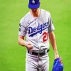 Aesthetic Los Angeles Dodgers Player paint by number