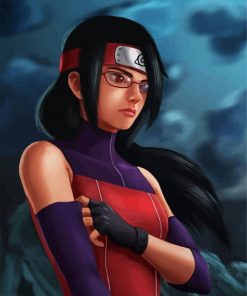 Aesthetic Sarada Uchiha From Naruto paint by numbers