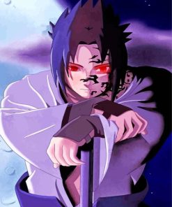 Aesthetic Sasuke paint by numbers