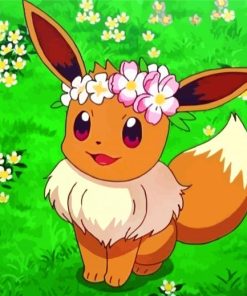 Aesthetic Eevee Pokemon Anime paint by numbers