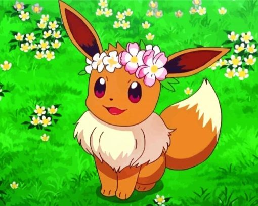 Aesthetic Eevee Pokemon Anime paint by numbers