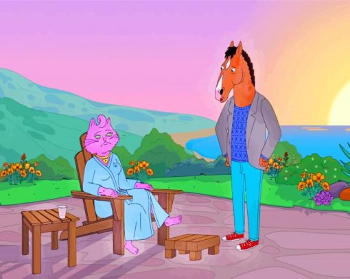 BoJack Horseman And Princess Carolyn paint by numbers