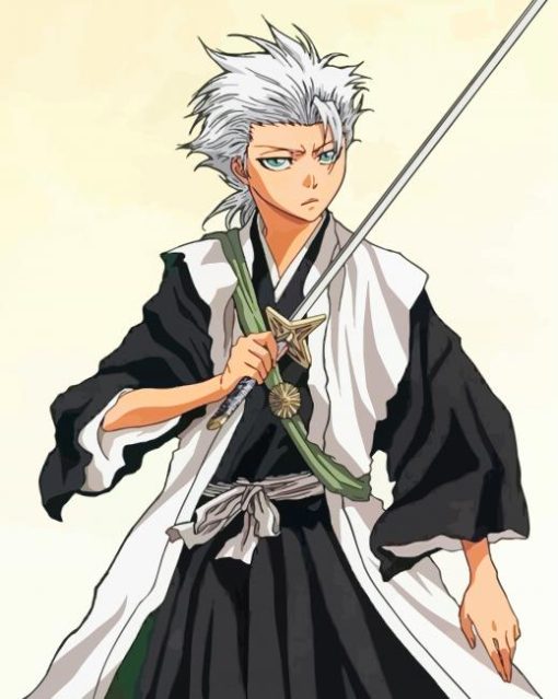 Aestehtic Toshiro Hitsugaya Bleach paint by numbers