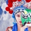 Asian Lady Wearing A Headdress paint by numbers