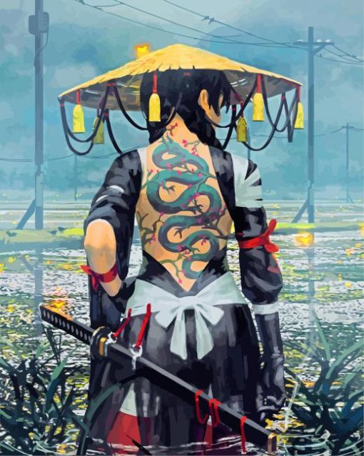 Asian Warrior Guweiz paint by numbers