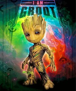 Baby Groot paint by numbers