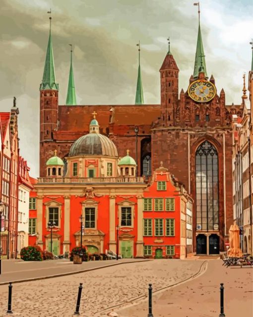 Basilica Of St Mary In Gdansk paint by number