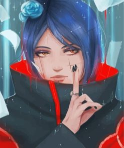 Beautiful Konan From Naruto Anime paint by number