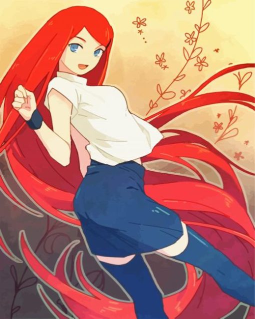 Beautiful Kushina Uzumaki paint by number