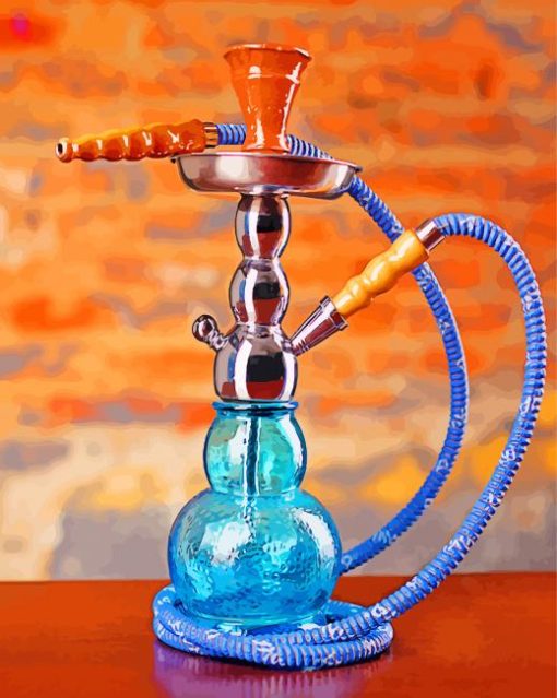 Blue Pipe Hookah paint by numbers