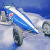 Blue Dragster Car paint by number