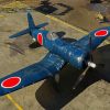 Blue F4u Airplaine paint by number