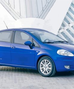 Blue Fiat paint by number