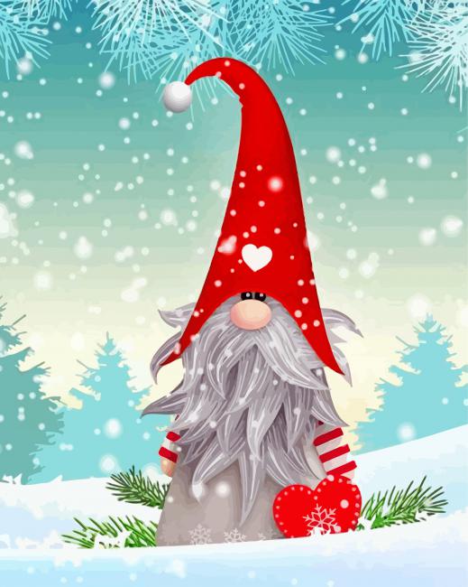 Christmas Gnome painbt by number